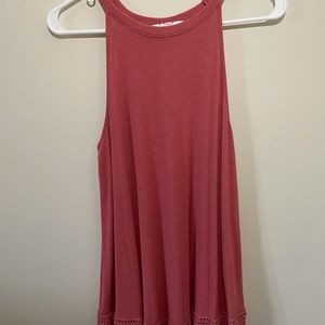 Pink Rose Halter Tank Top